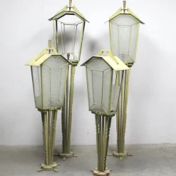 Online Pamono Art Deco Garden Lamp Game, 1930s, Set of 4