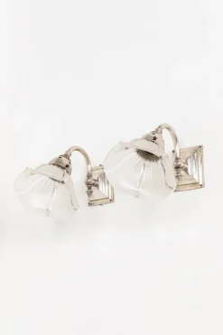 Pamono Art Deco GEC Silver Plated Wall Lamps, 1920s, Set of 2