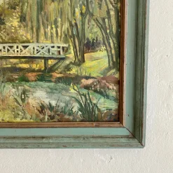 Pamono Art Deco German Landscape Painting, 1920s, Oil on Wood, Framed><noscript><img width=