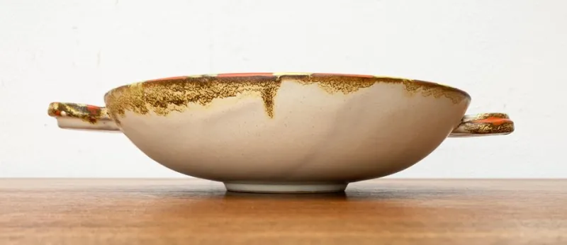 Pamono Art Deco German Pottery Bowl from Carstens Uffrecht Keramik, 1930s> Bowls