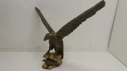 Pamono Art Deco German Wooden Eagle Sculpture, 1920s> Art Deco