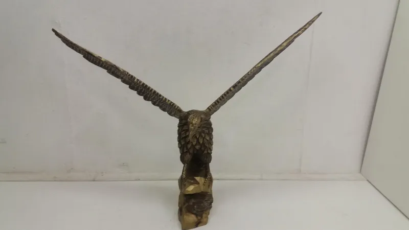 Pamono Art Deco German Wooden Eagle Sculpture, 1920s> Art Deco
