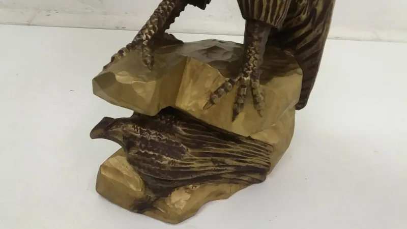 Pamono Art Deco German Wooden Eagle Sculpture, 1920s> Art Deco