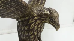 Pamono Art Deco German Wooden Eagle Sculpture, 1920s><noscript><img width=