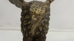 Pamono Art Deco German Wooden Eagle Sculpture, 1920s><noscript><img width=