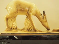 Pamono Art Deco Glazed Ceramic Sculpture by Charles Lemanceau><noscript><img width=
