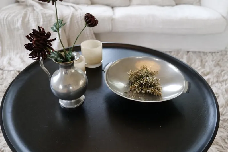 Pamono Art Deco Globe Tray in Pewter, 1930s> Trays