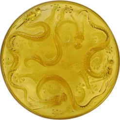 Outlet Pamono Art Deco Golden Dragon Glass Bowl by Josef Inwald, 1930s