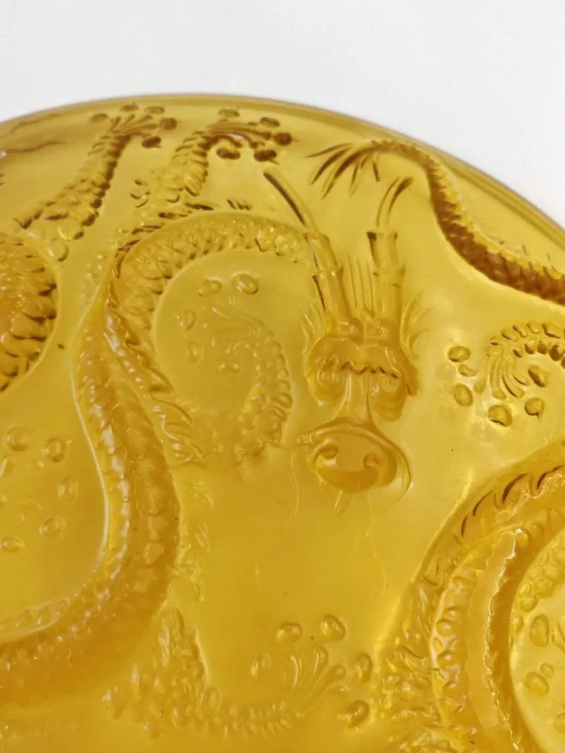 Outlet Pamono Art Deco Golden Dragon Glass Bowl by Josef Inwald, 1930s