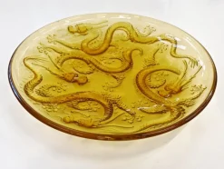 Outlet Pamono Art Deco Golden Dragon Glass Bowl by Josef Inwald, 1930s