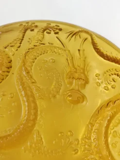 Outlet Pamono Art Deco Golden Dragon Glass Bowl by Josef Inwald, 1930s