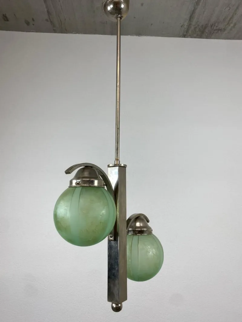 Pamono Art Deco Green Hanging Lamp, 1930s> Ceiling Lights