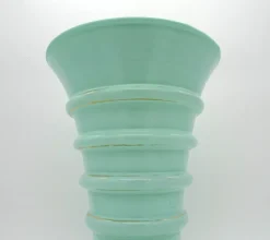 Clearance Pamono Art Deco Green Jadeite Art Glass Vase, 1920s