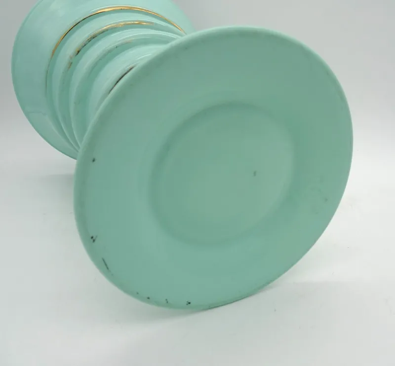 Clearance Pamono Art Deco Green Jadeite Art Glass Vase, 1920s