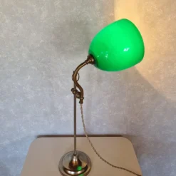 Pamono Art Deco Green Opaline Notary Desk Lamp> Table Lamps