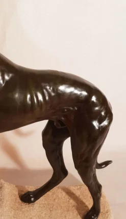 Outlet Pamono Art Deco Greyhound Sculpture by Jules Edmond Masson for Max Le Verrier, 1930s