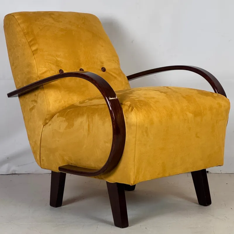 Hot Pamono Art Deco H-410 Chairs by Jindřich Halabala for Up Zavody, 1930s, Set of 2