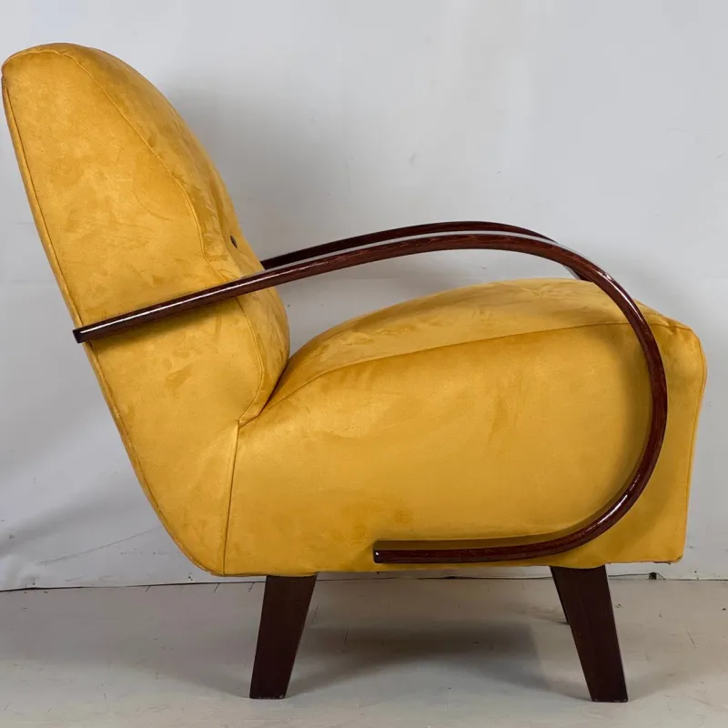 Hot Pamono Art Deco H-410 Chairs by Jindřich Halabala for Up Zavody, 1930s, Set of 2