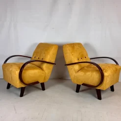 Hot Pamono Art Deco H-410 Chairs by Jindřich Halabala for Up Zavody, 1930s, Set of 2