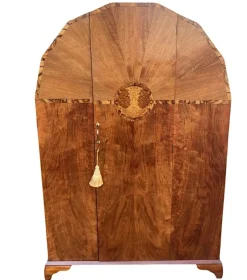 Pamono Art Deco Hexagonal Topped Walnut Wardrobe, 1930s> Cabinets & Wardrobes