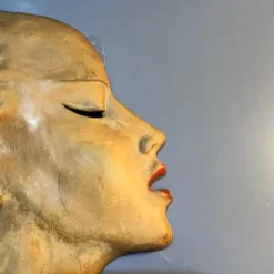Outlet Pamono Art Deco Hungarian Ceramic Wall Mask by Dr Rank Rezso, 1930s