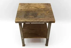 Pamono Art Deco Industrial Steel and Wood Work Table, 1940s><noscript><img width=