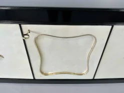 Pamono Art Deco Italian Parchment and Black Lacquer Sideboard, 1950><noscript><img width=