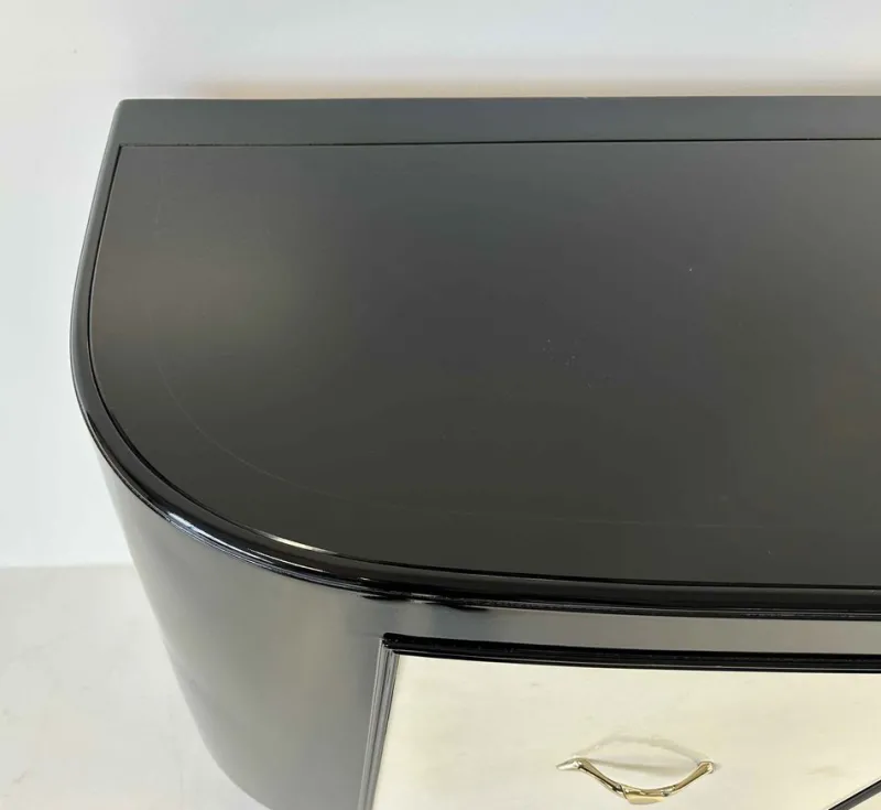 Pamono Art Deco Italian Parchment and Black Lacquer Sideboard, 1950> Sideboards & Buffets