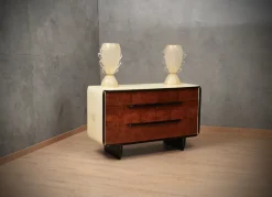 Discount Pamono Art Deco Italian School Walnut and Goat Skin Chest of Drawers, 1930