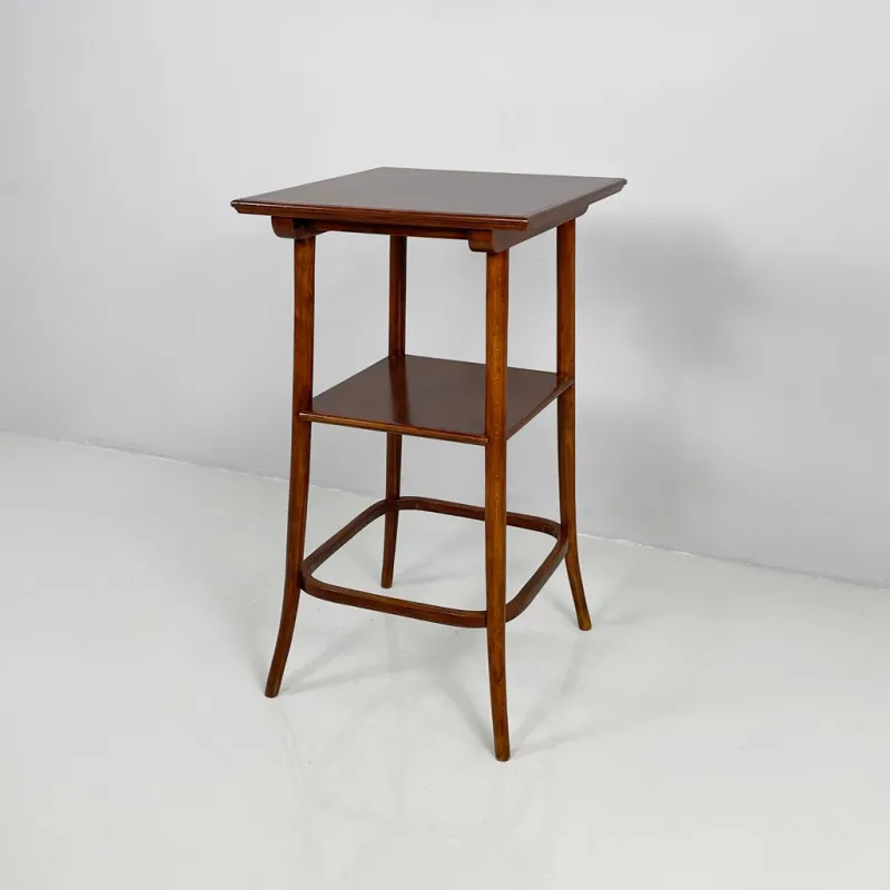 New Pamono Art Deco Italian Square Wooden Pedestal, 1920s