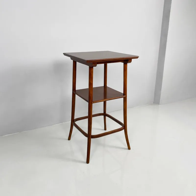 New Pamono Art Deco Italian Square Wooden Pedestal, 1920s