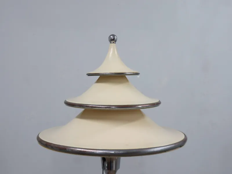 Online Pamono Art Deco Lacquered Aluminum and Chrome Floor Lamp, 1930s