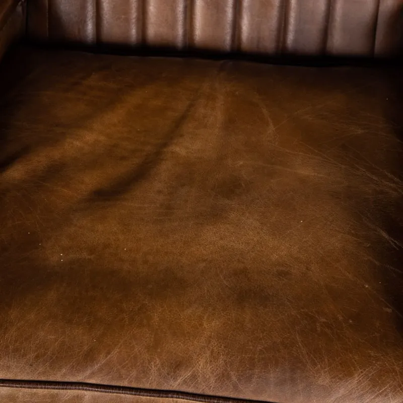 Discount Pamono Art Deco Leather Tub Chairs & Sofa, 1920s, Set of 3