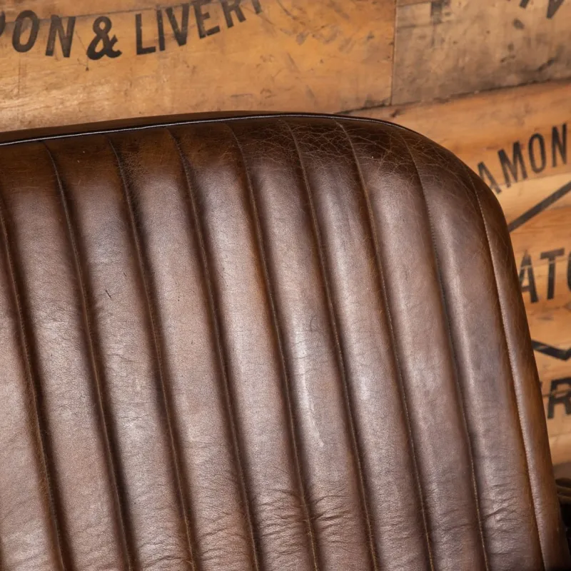 Discount Pamono Art Deco Leather Tub Chairs & Sofa, 1920s, Set of 3