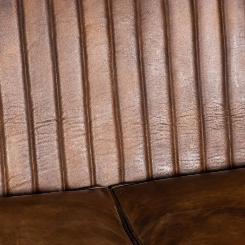 Discount Pamono Art Deco Leather Tub Chairs & Sofa, 1920s, Set of 3