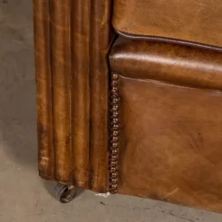 Discount Pamono Art Deco Leather Tub Chairs & Sofa, 1920s, Set of 3