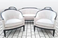 Pamono Art Deco Living Room Set, 1925, Set of 5