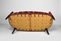 Pamono Art Deco Living Room Set in Pink Velvet attributed to Paul Follot, France, 1920s, Set of 5><noscript><img width=