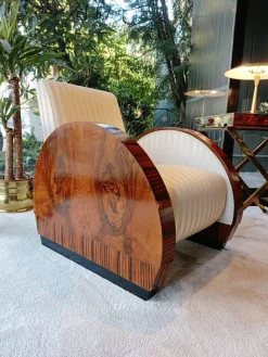 Pamono Art Deco Living Room Set, Set of 3><noscript><img width=