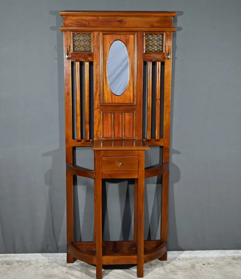 Pamono Art Deco Mahogany Coat Rack, 1930s> Racks, Hooks & Valets