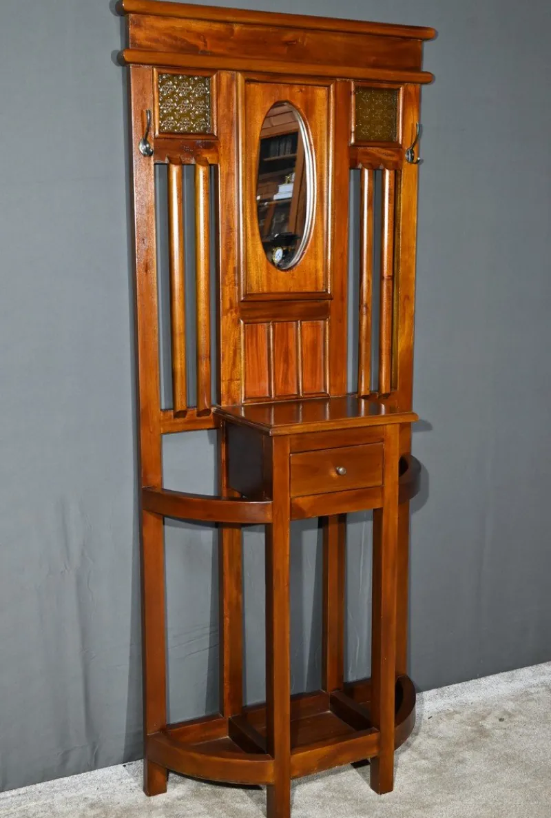 Pamono Art Deco Mahogany Coat Rack, 1930s> Racks, Hooks & Valets