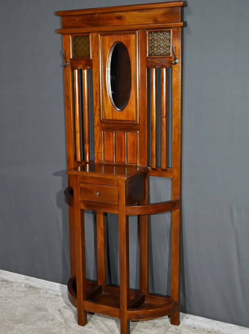 Pamono Art Deco Mahogany Coat Rack, 1930s> Racks, Hooks & Valets