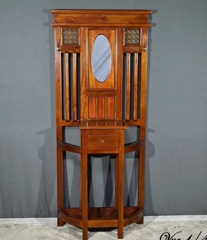 Pamono Art Deco Mahogany Coat Rack, 1930s> Racks, Hooks & Valets