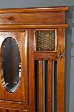 Pamono Art Deco Mahogany Coat Rack, 1930s><noscript><img width=