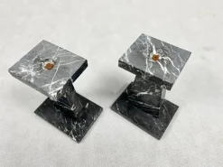 Pamono Art Deco Marble Mini Pedestals, 1930s, Set of 2><noscript><img width=
