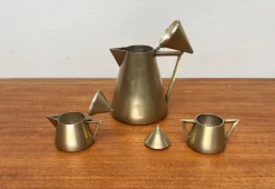 Discount Pamono Art Deco Metal Teapot, Suger Pot, Milk Pot, 1960s, Set of 3