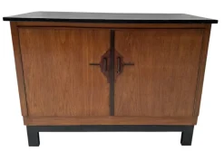 Hot Pamono Art Deco Modern Sideboard with Black Lacquered Top, 1930s