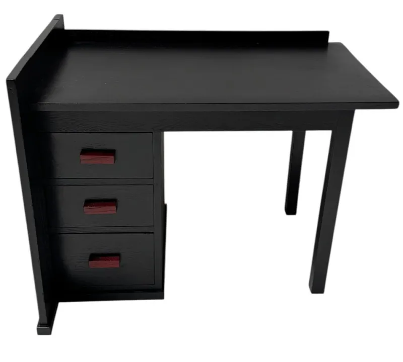 Hot Pamono Art Deco Modernist Black Lacquered Desk, 1930s