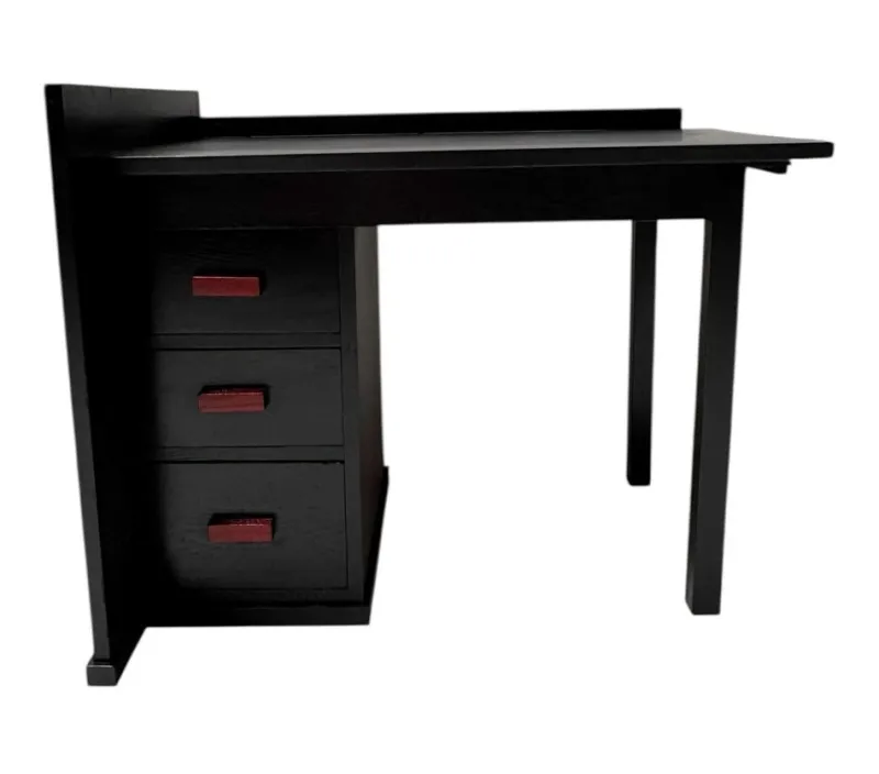 Hot Pamono Art Deco Modernist Black Lacquered Desk, 1930s