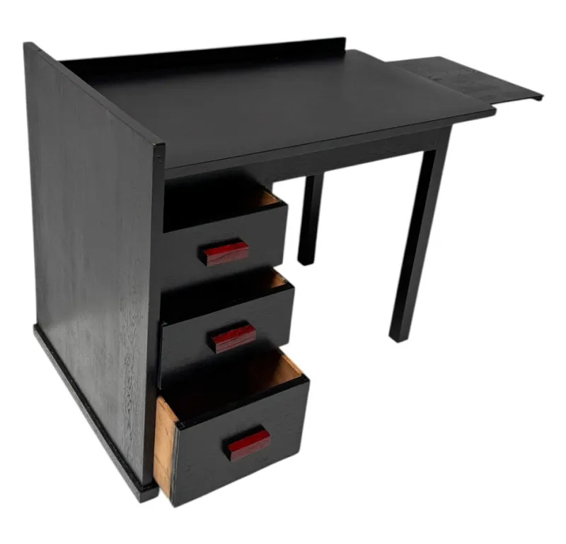 Hot Pamono Art Deco Modernist Black Lacquered Desk, 1930s